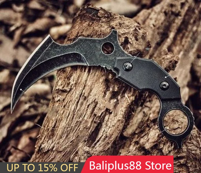 

Karambit Claw Knife Thunder Stinger D2 Blade G10 Handle Tactical Fixed Blade Hunting EDC Survival Tool Pocket Gift Knives
