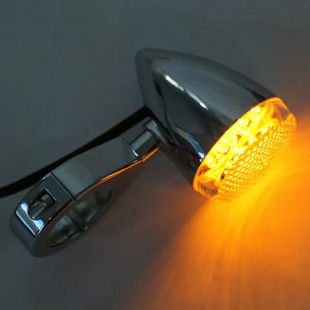 

4pcs Front Rear Turn Signal Fog Light Relocation Fork Clamp for Harley 41mm