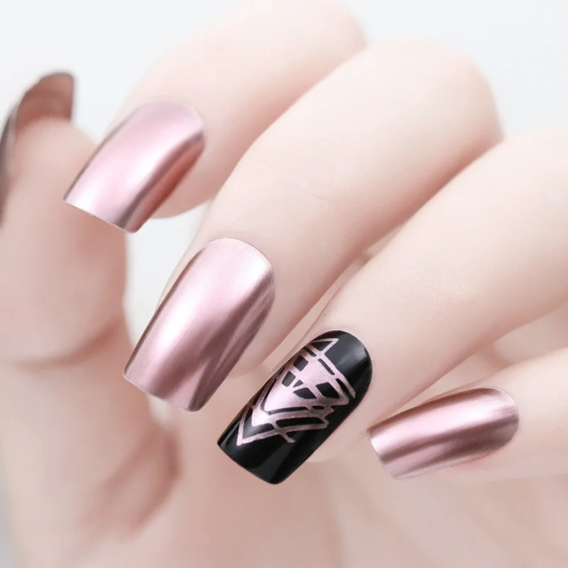 BORN PRETTY 9 мл зеркальный эффект лак для ногтей металлик Фиолетовый Розовый Золотой Серебряный Хром маникюр лак для ногтей