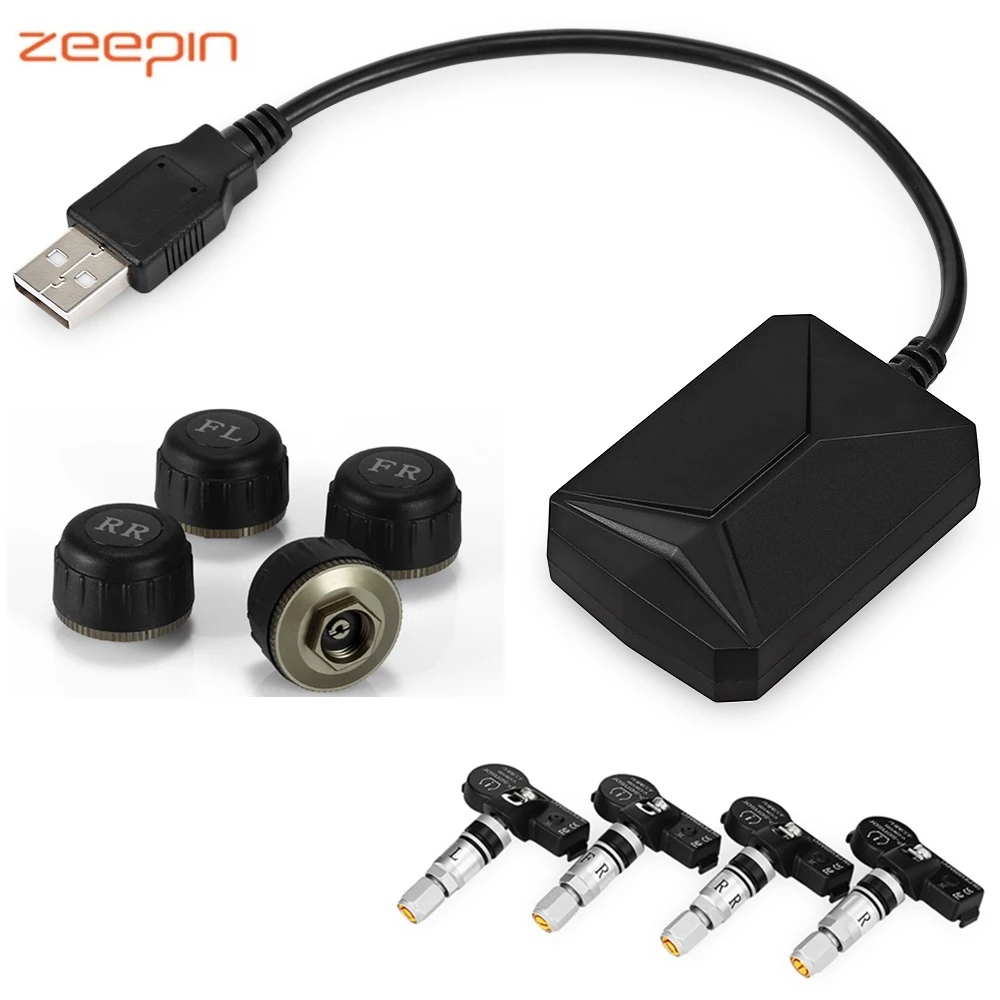 CST-TY06 система контроля давления в шинах USB TPMS система контроля давления в шинах с четырьмя внешними для большинства транспортных средств