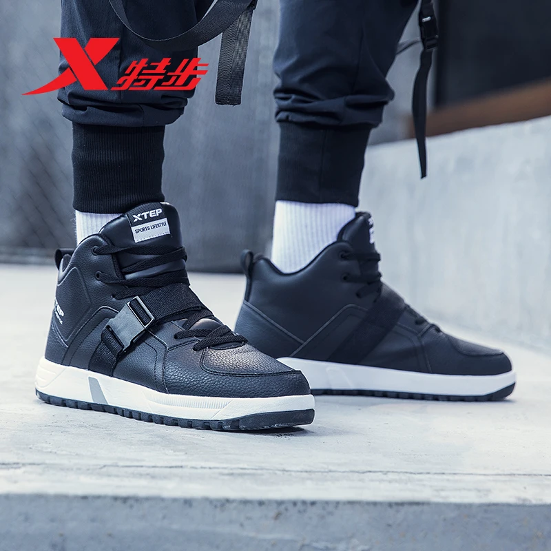 Xtep модная мужская спортивная обувь с бархатом повседневная Легкая износостойкая