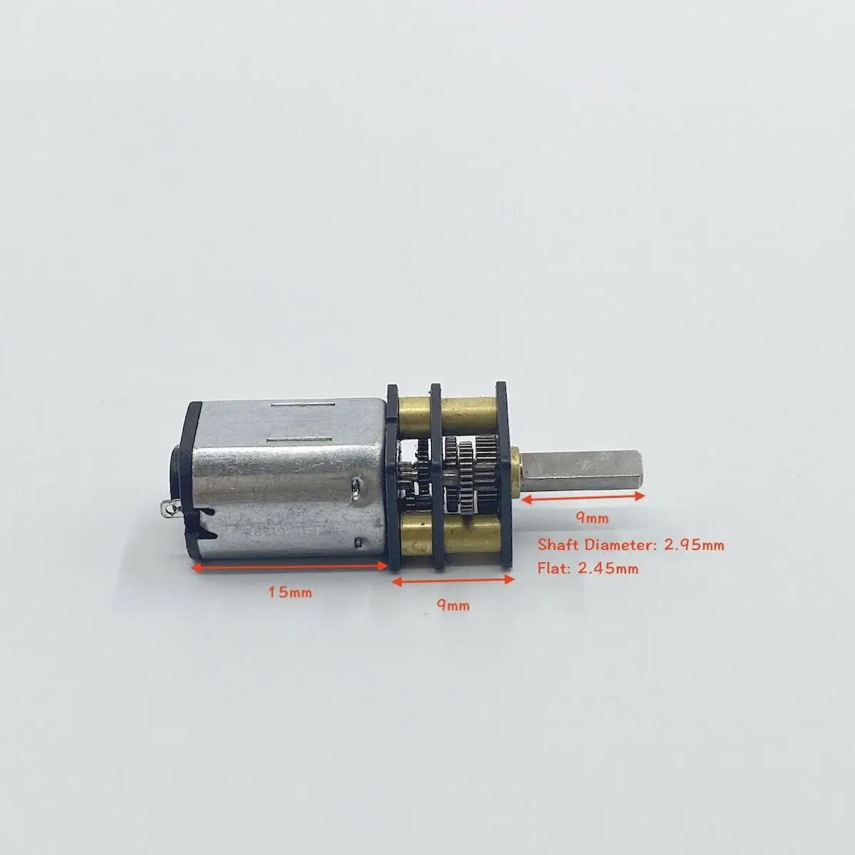 Редуктор Micro N20 с D-образным валом для роботов/электронных замков, полностью металлический редуктор с медленной скоростью, постоянный ток 3 в, 56 об/мин