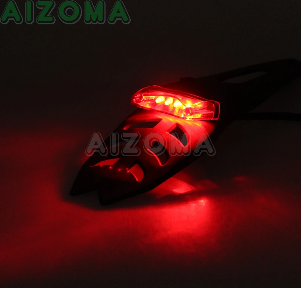 

Enduro Motorcycle LED Rear Fender Brake Tail Light For Kawasaki Honda Suzuki CR EXC 250 Dirt Bike Stop Taillight Universal