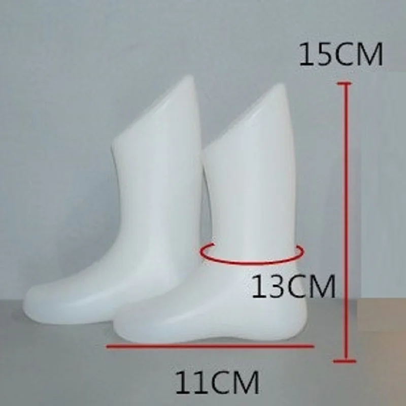 Белые прозрачные детские пластиковые манекены для ног 2 шт. носки