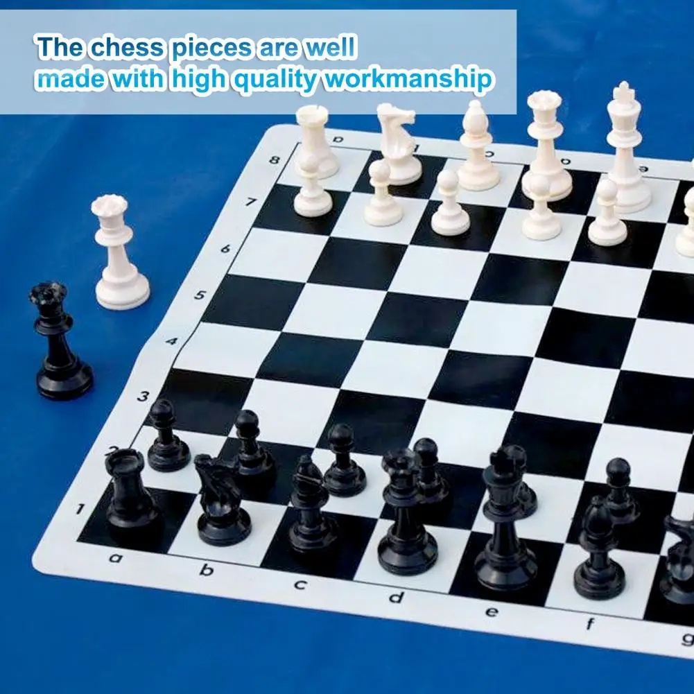 

25cm Vintage Chess Carved Foldable PS Easy-grip Pearly Membrane Folding Wooden Chess Pieces Travel Chess Wood Pieces Chess Games