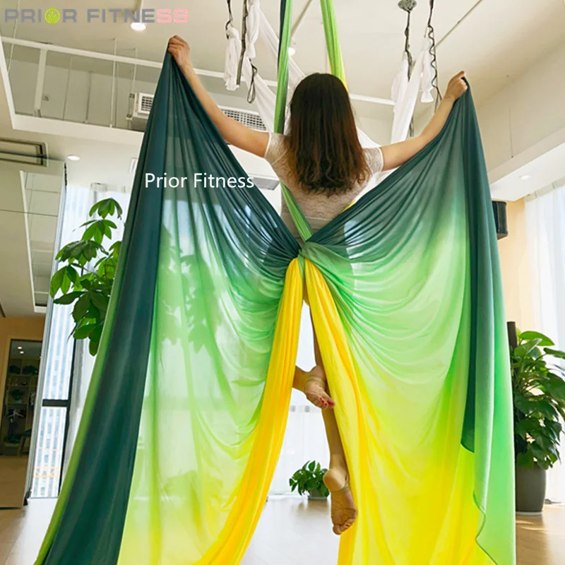 100% нейлон 11 ярдов/10 м летающий воздушный шелк набор для дома Йога Омбре слинг