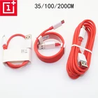 Кабель зарядный OnePlus 4A Dash USB 3.1 Type C для One Plus 8 7 T Pro 6 5T 5 3T 3 Мобильный телефон 35 см 1 м 2 м