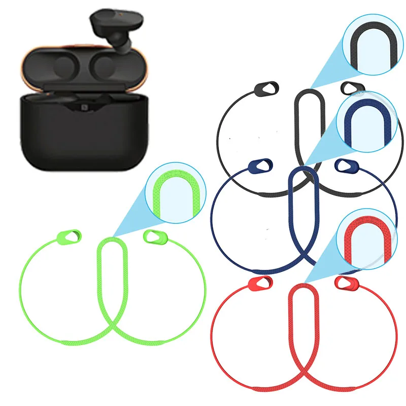 

10 шт., силиконовые шнурки для наушников Sony