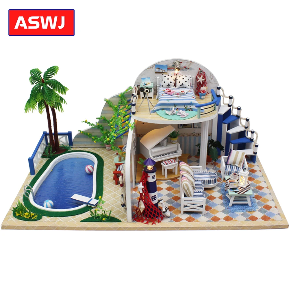 Миниатюрный Кукольный дом с мебелью деревянные миниатюры кукольный домик сделай