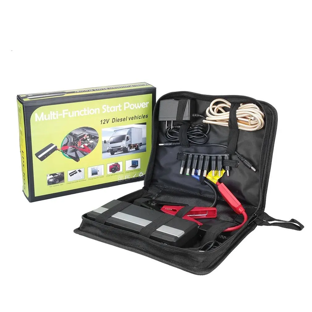 

Автомобильное зарядное устройство большой емкости 12000 мАч для мобильных телефонов, ноутбуков, поддержка стробоскопического сигнала SOS, зап...