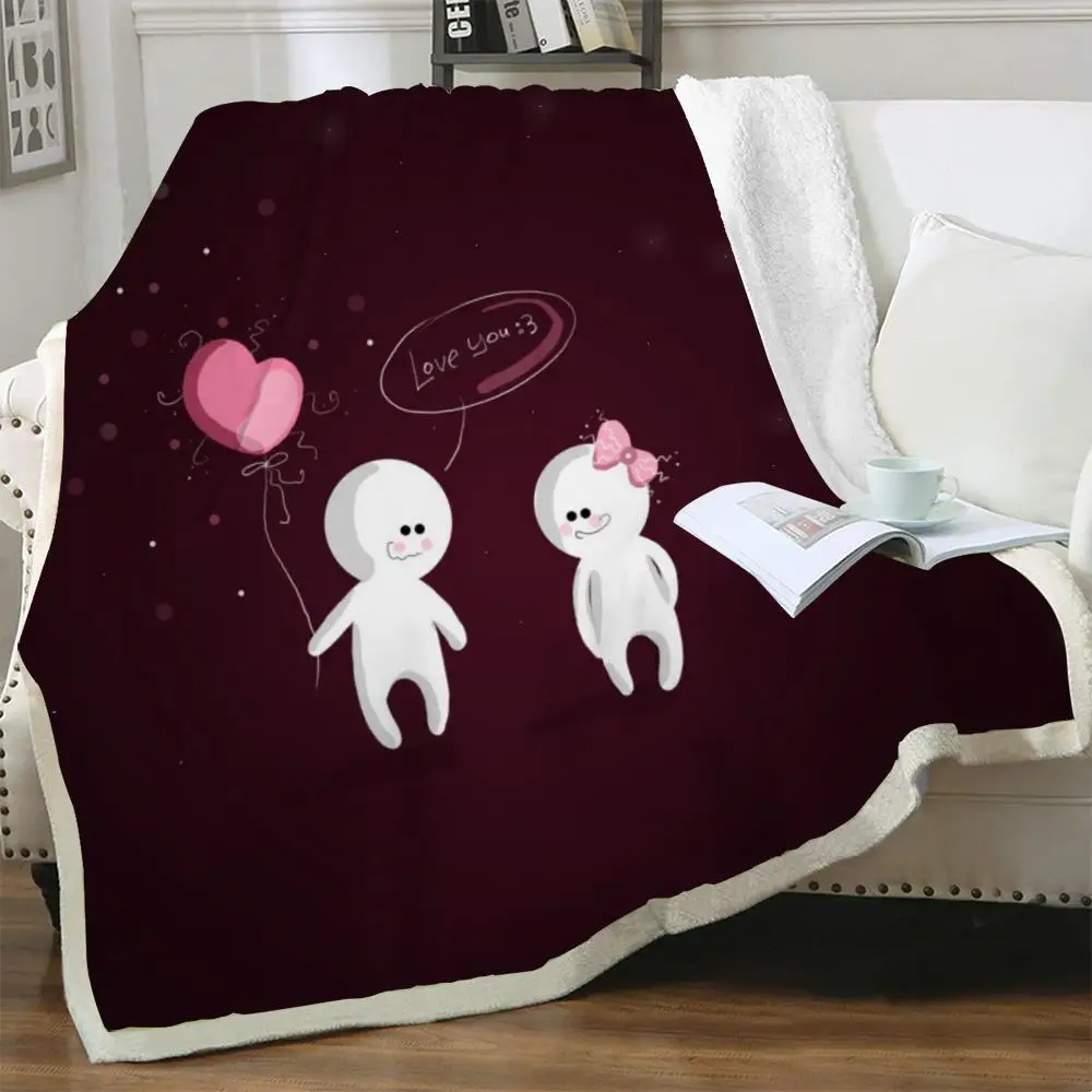 

Одеяло NKNK Brank для влюбленных пар, тонкое одеяло, романтическое покрывало для кровати, одеяло в стиле Харадзюку, покрывало из шерпы, новинка, П...