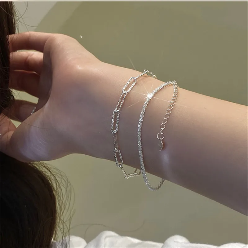 

Korea Starry Bracelets for Women Female Small Design Simple Elegant Goddess Hand Chain Party Date Jewelry Wedding Birthday Gift