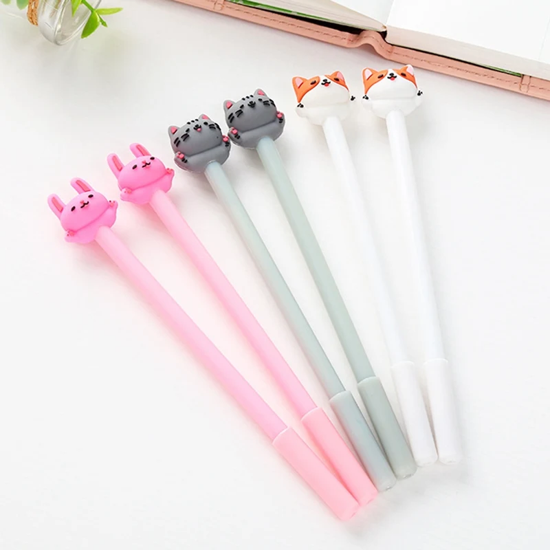 Женская необычная гелевая ручка с мультяшным котом 0 5 мм милые школьные