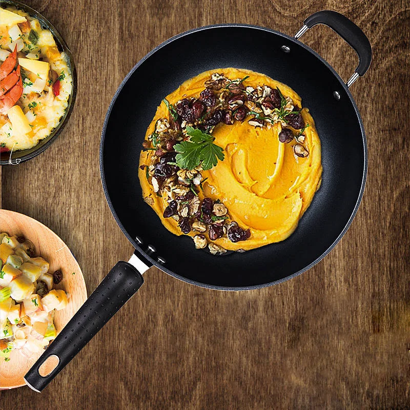 Вок антипригарная сковорода без дыма Индукционная Плита Газовая универсальная