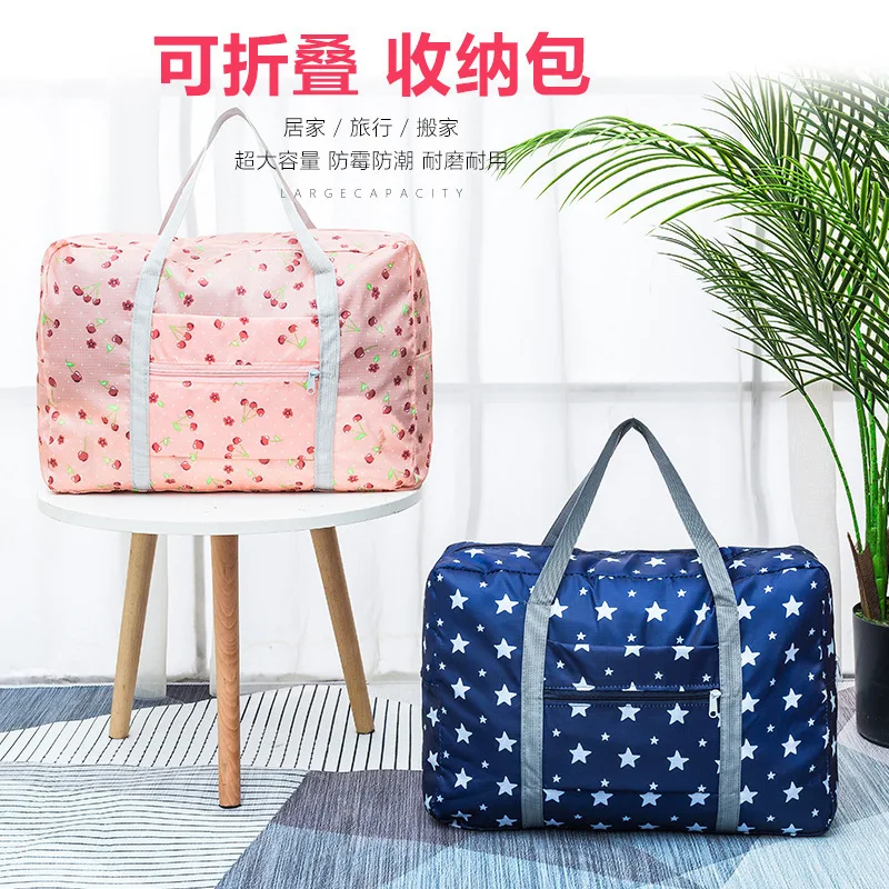 New Travel Portable Shoulder Bag Folding Storage Cartoon Size Lightweight Oxford Shopping | Багаж и сумки