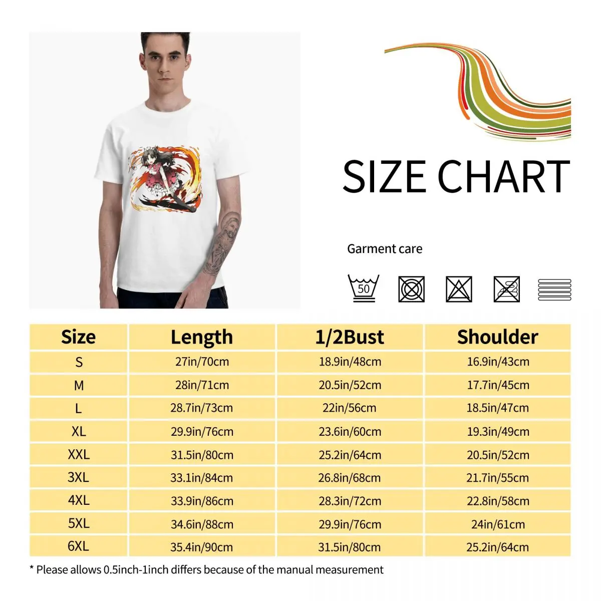 

Anime Fans Tohsaka 1 mans shirts Soft and comfortable Short sleeveRound neck T-shirt