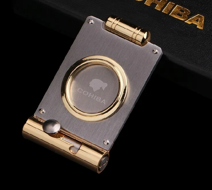 Новинка 1 шт. Cohiba 2 в резак для сигар из нержавеющей стали с дыроколом ножницы нож