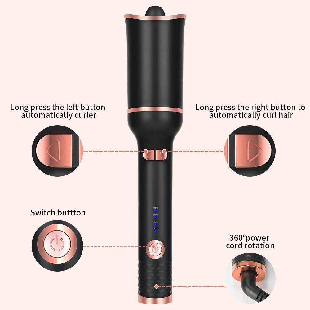 Автоматическая Плойка для волос профессиональная плойка с 4 регулируемыми