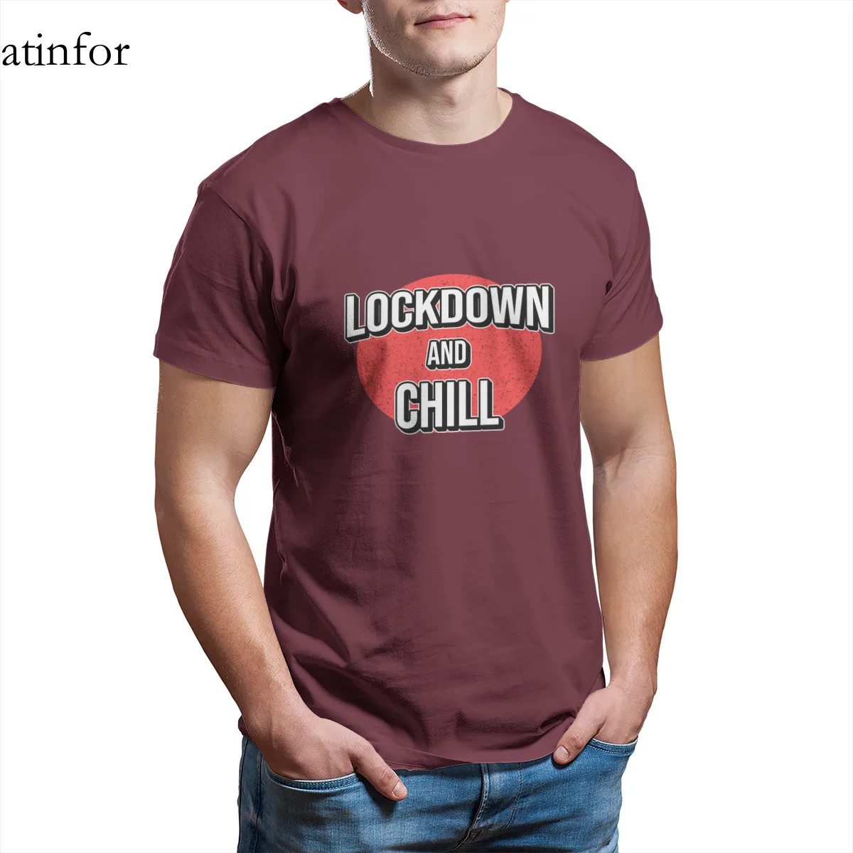 

Lockdown 2020 Lockdown and chill, игры, оптовая продажа, одежда для пар, подходящие для косплея, круглый воротник, футболки 29355