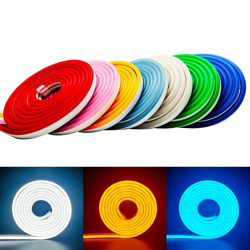 

Silicone LED Tube Neon Signs 2835 120LEDs/M LED Strip Flexible Light Waterproof IP65 DC12V Christmas Lights or Holiday Party