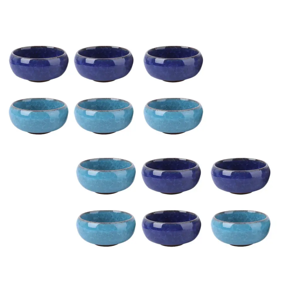 

12Pcs Ceramics Planters Ceramic Basin Succulent Flower Pots Home Accessories