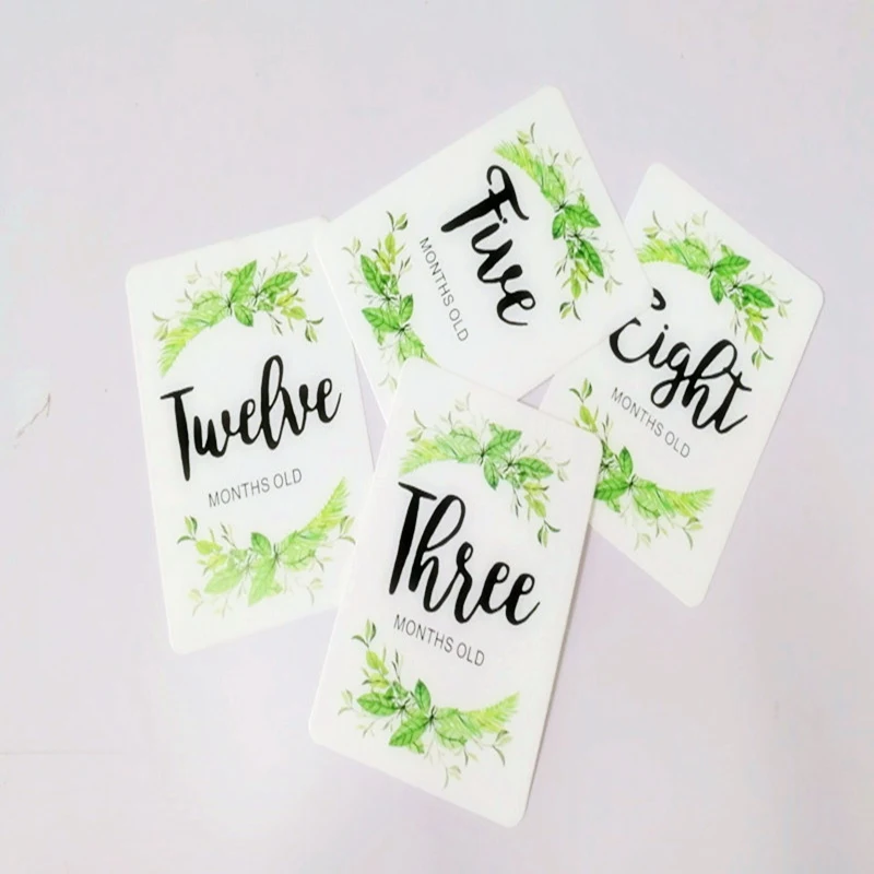 12 шт./компл. Детские открытки ежемесячные фотографии новорожденных забавные