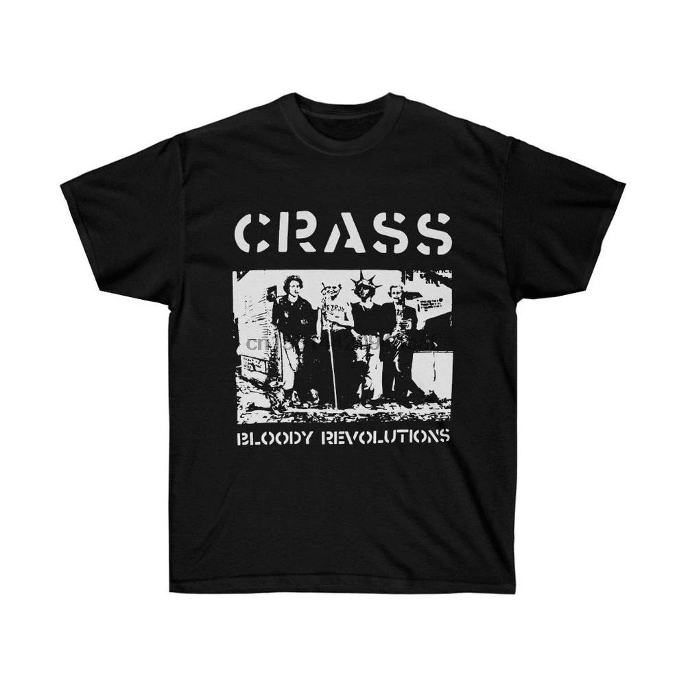 Унисекс футболка Crass с принтом кровавых оборотов