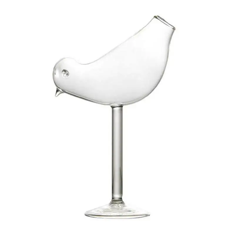 

200ml Creative Bird-shaped Cocktail Glasses Transparent Lead-free High Shed Glass Wine Glass Goblet Whiskey Beer Drinking Cup