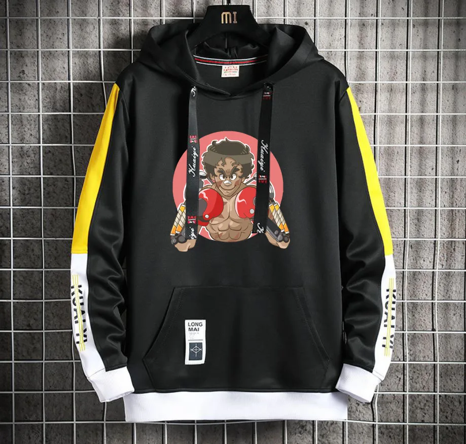 

Anime MEGALOBOX Hoodie women men Popular Harajuku Hoodeds Pullover Streetwear Casual Fake Two-Piece jacket coat