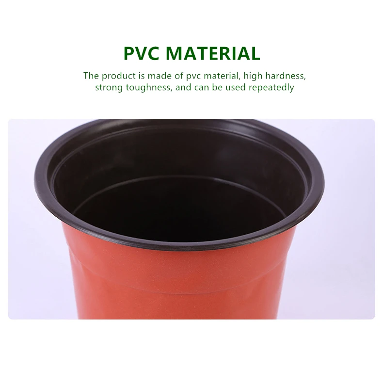 

50Pcs Plasitc Flower Pot High hardness Nursery Pot Two-color Succulent Green Plant Container With Hollow Bottom Garden Supplies