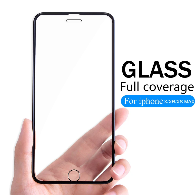 Закаленное стекло для iphone X 11 Pro XS MAX XR 10 7 8 6S 6 Plus XSMAX защитная пленка с полным