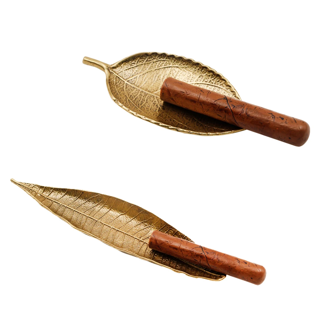 Пепельница для сигар в новом дизайне с листьями поднос сигарет одним слотом