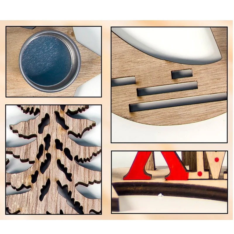 Деревянные буквы Санта Клауса украшения Рождественские для дома Рождество