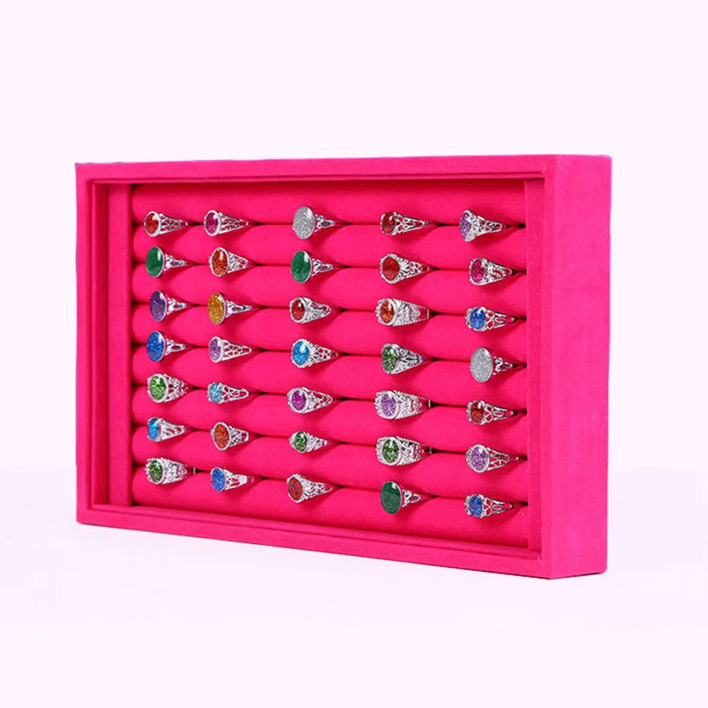 New Women Girls Ring Earrings Organizer Ear Studs Display Stand Holder Rack Tray Plate Box Case | Украшения и аксессуары