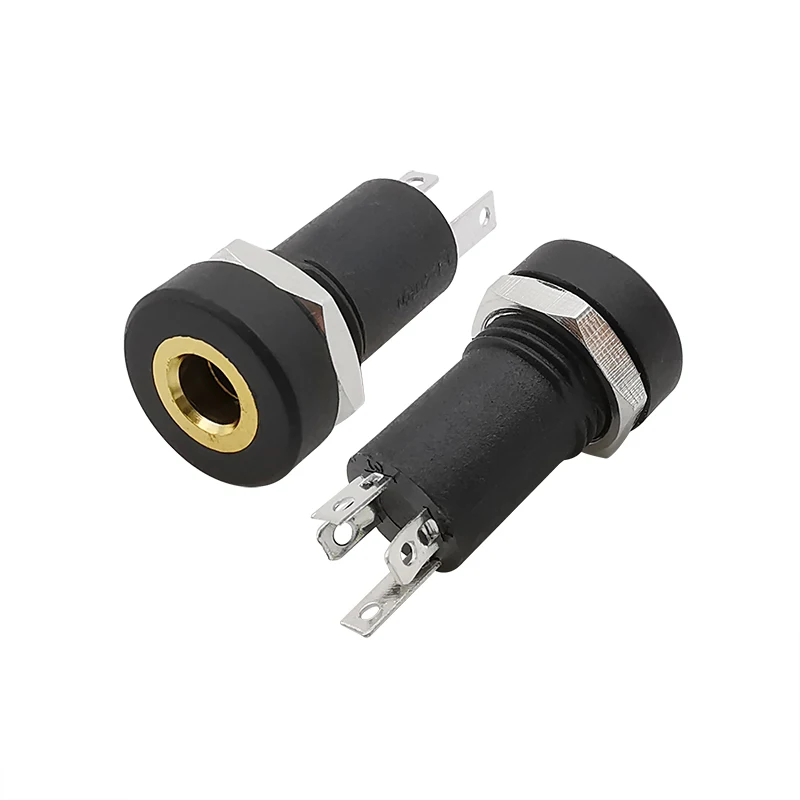 

2/5Pcs PJ-392A 3.5mm 4 Pole Audio Socket Panel Mount Connector With Nuts 3.5mm Headphone Female Jack Socket PJ392A