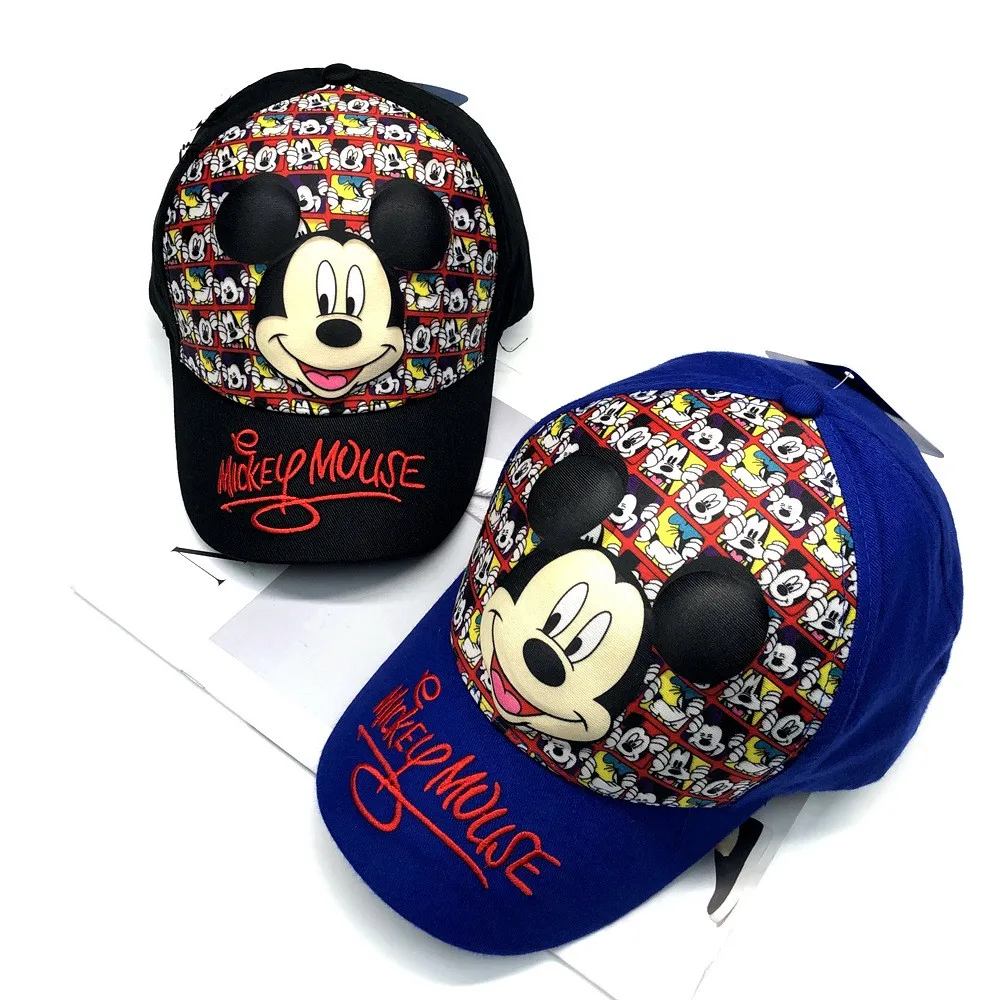 3D уши Микки детская Солнцезащитная Шляпка женская Snapback летняя кепка-бейсболка