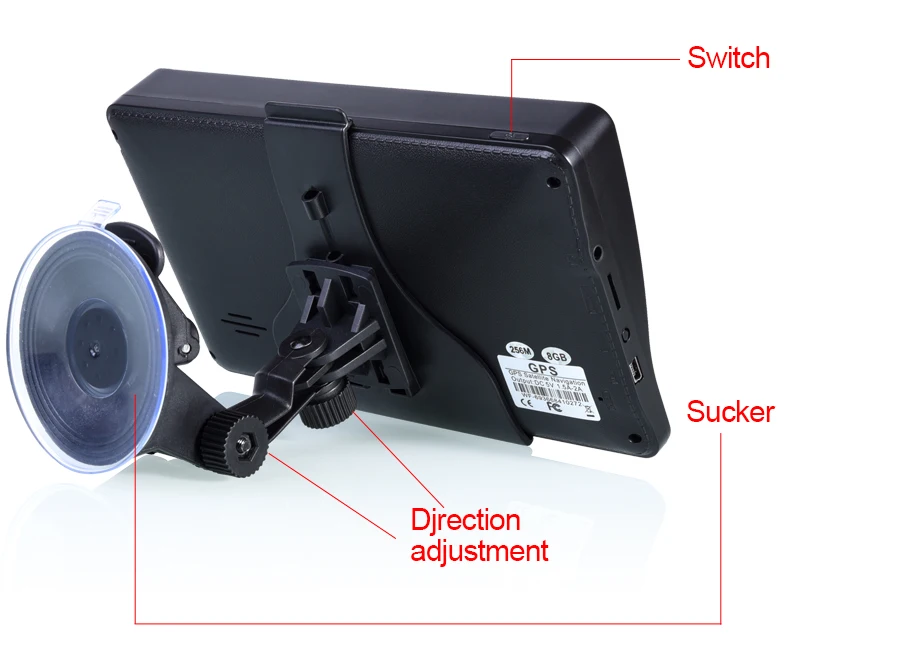 7 &quotдюймовый Android 16 Гб RAM512MB автомобиля GPS навигации на AV IN Bluetooth WI FI FM передатчик
