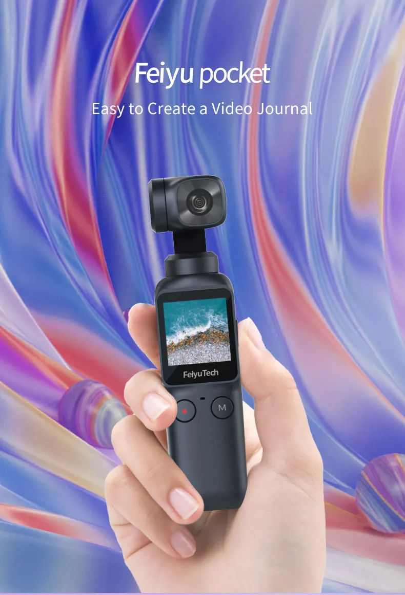 Feiyutech Feiyu карман Камера 3 оси 4K HD ручной шарнирный стабилизатор для камеры GoPro Широкий формат Smart трек