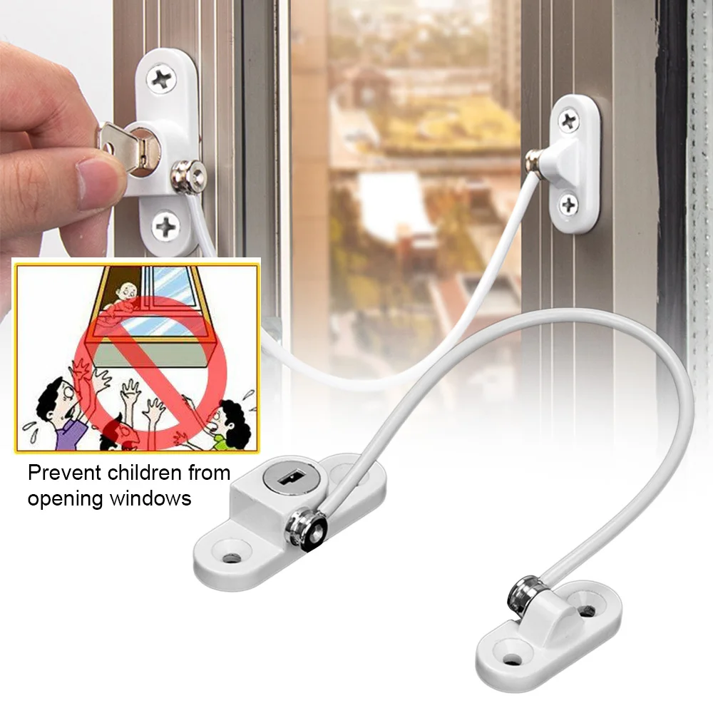 Junejour RMT 4008 замки безопасности окна запираемый ограничитель кабеля для раздвижной