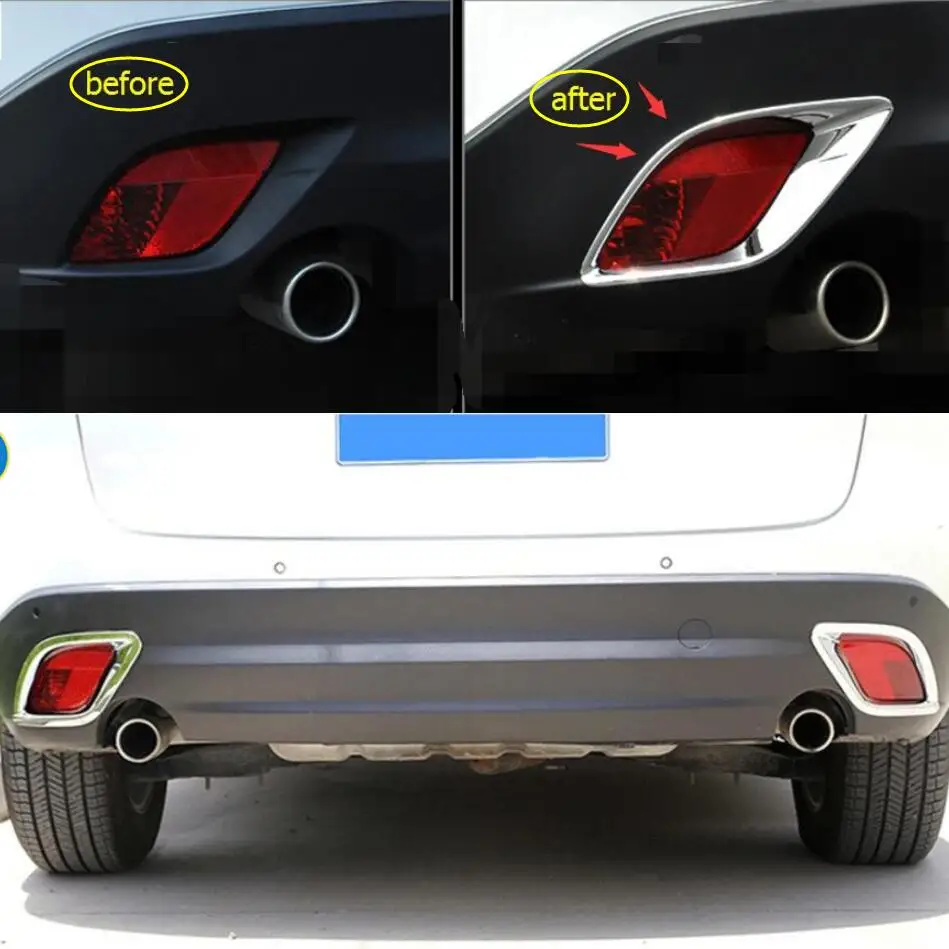 

ABS Chrome Rear Bumper Fog Lamp Lights Cover Trim Fit For Mazda CX5 CX-5 2013 2014 2015 2016 Accessories