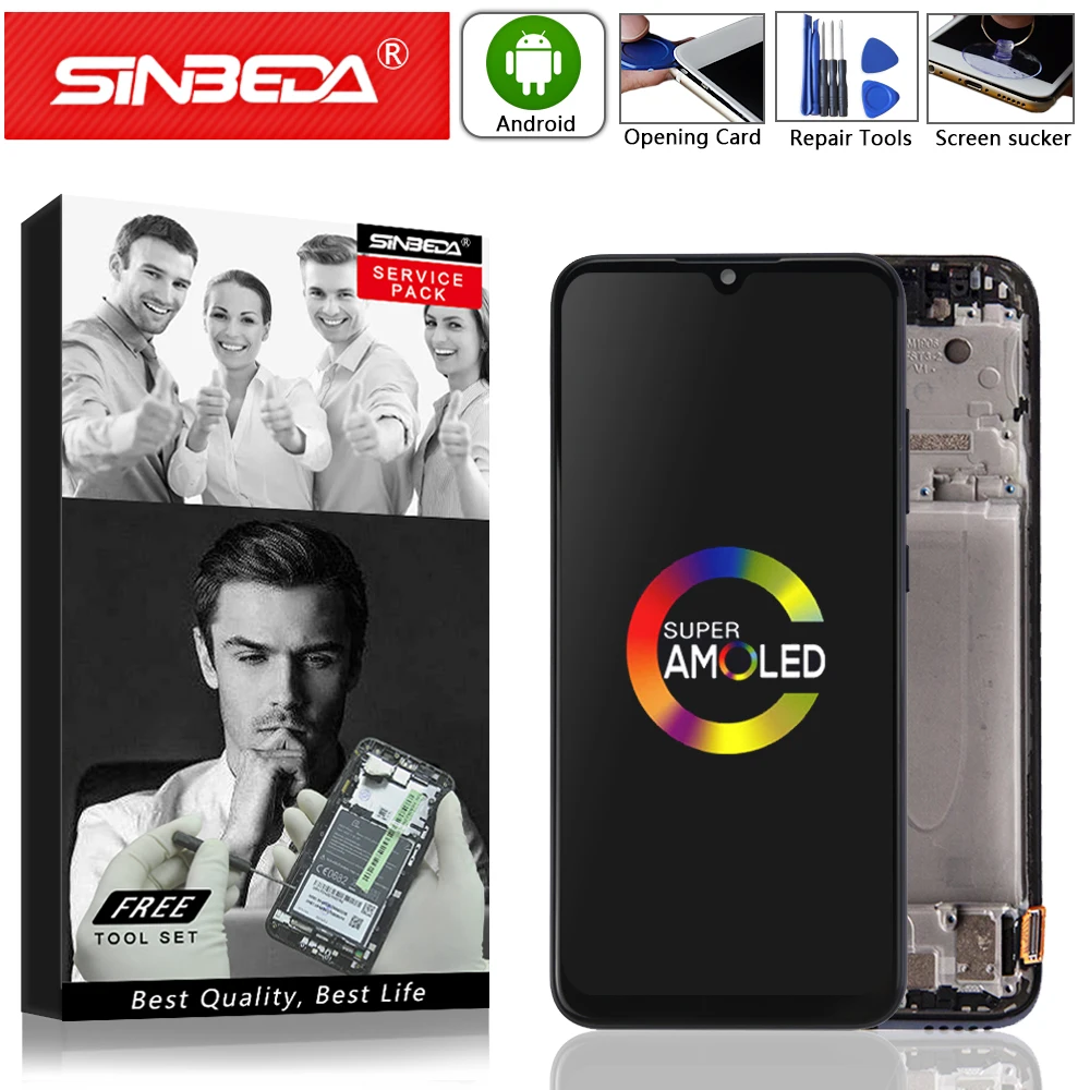 ЖК дисплей Super AMOLED для Xiaomi Mi A3/CC9e сенсорный экран с дигитайзером в сборе и рамкой