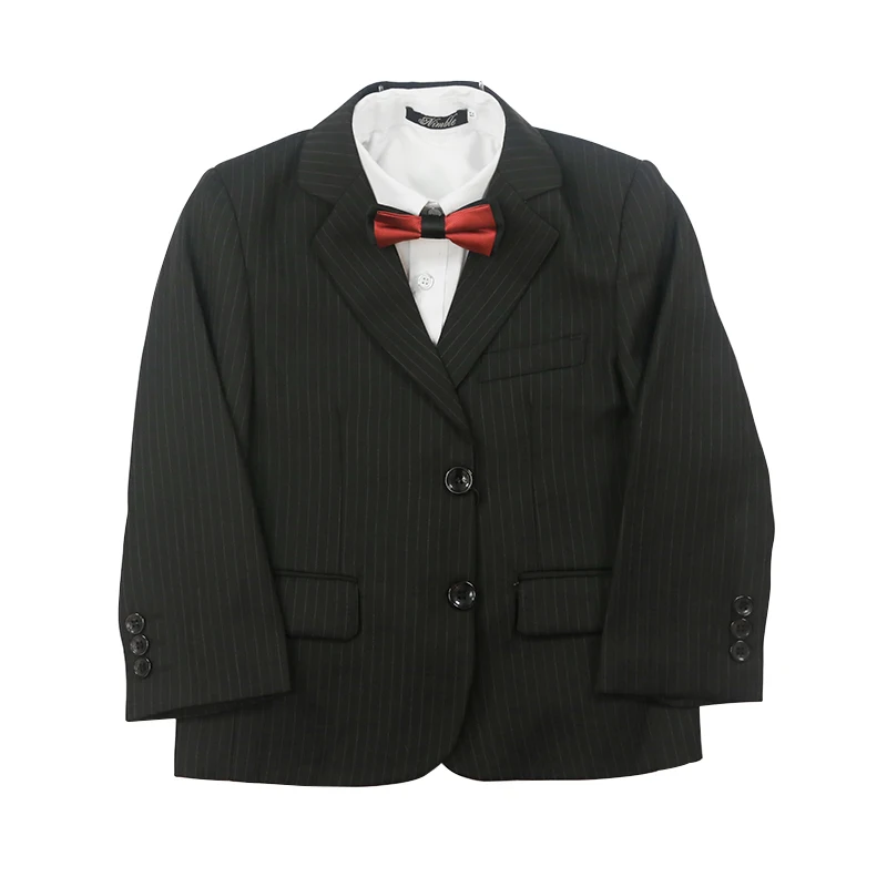 Nimble Свадебный костюм для мальчиков черный полосатый формальный Enfant Garcon