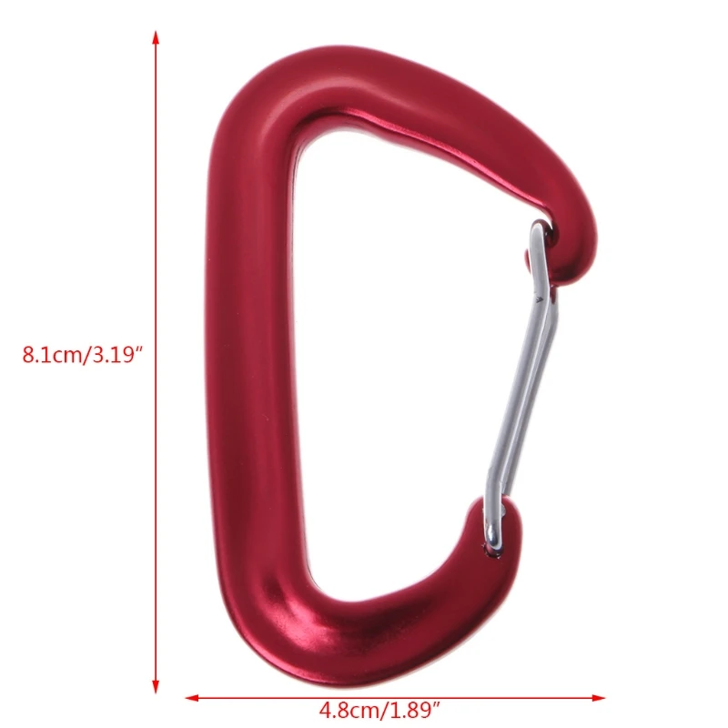 

Aviation Aluminum 12KN Carabiner D Shaped Hammock Safety Balance Buckle Clasp