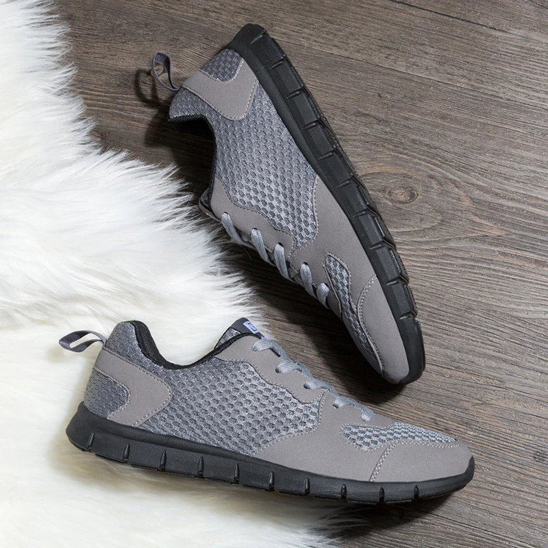 Кроссовки мужские дышащие со шнуровкой на плоской подошве | Обувь