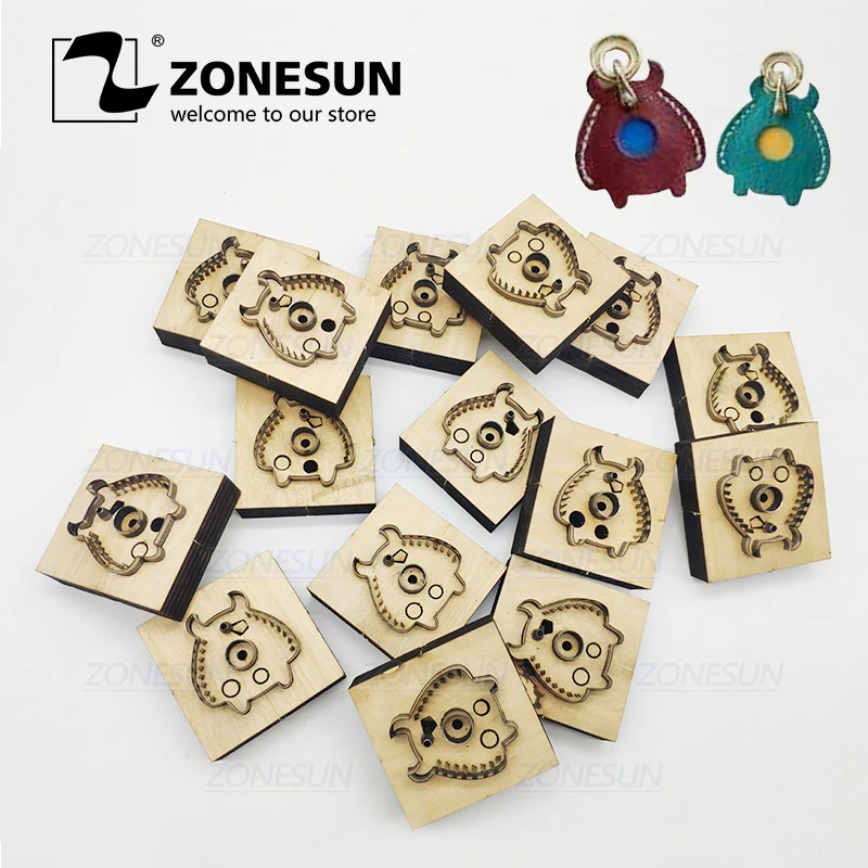ZONESUN пользовательские кожаные кликер штампы для ручной работы монстр брелок DIY брелок повесить украшения сталь правило высечки формы