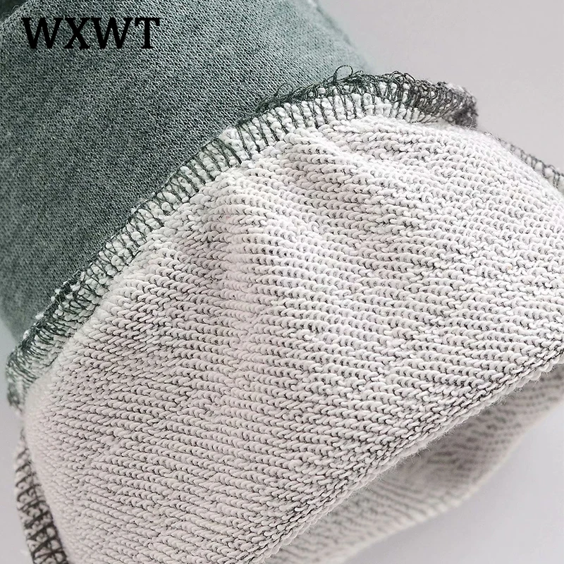 

WXWT Fashion Women Solid Print Word Short Sweatshirt Pants 2 Pieces Sets Chic Hedging Tops And Jogging Pants Suits DWDD87302