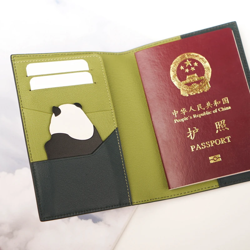 

Panda Passport Wallet card pack card holder driving bag original design high-tech products Art card purse Personalized holder