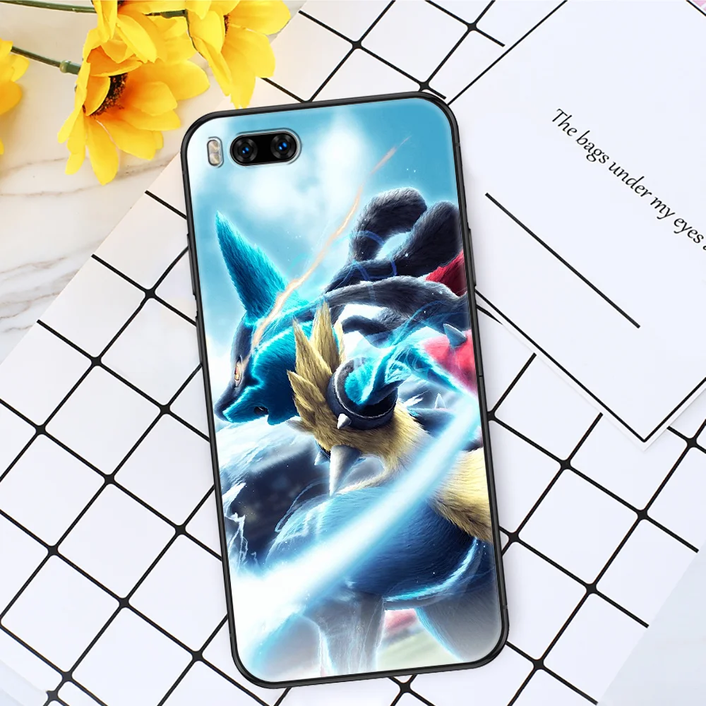 

Cartoon Pokemones Cute Phone case For Xiaomi Mi Max Note 3 A2 A3 8 9 9T 10 Lite Pro Ultra black 3D bumper fashion Etui painting