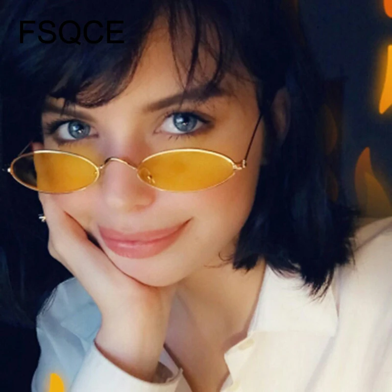 Мужские солнцезащитные очки модные крутые маленькие овальные металлические в