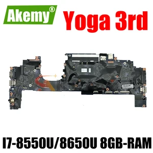 fru 01yn204 for lenovo thinkpad x1 yoga 3rd gen laptop motherboard 17800 1 448 0cx05 0011 with cpu i7 8550u8650u 8gb ram tested free global shipping